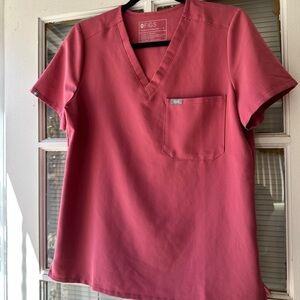 *Gently Worn* FIGS Women's Breast Cancer Catarina One Pocket Scrub Top/Pants